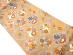 唐織花丸紋織出し袋帯